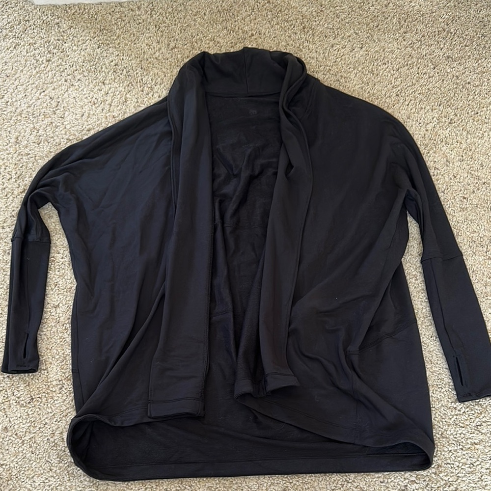 Lululemon Black Open Front Cardigan